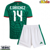 Mexico Erick Sanchez #14 Replica Home Minikit World Cup 2026 Short Sleeve (+ pants)